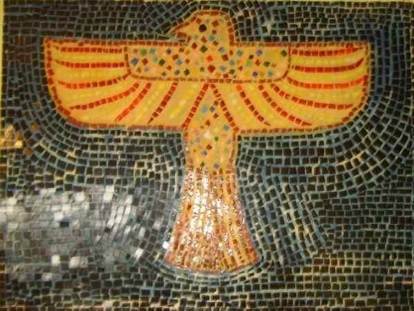  Quadri Pop Art di Carla Bertoli - L'Aquila Azteca - Tecnica Mista 60x80 - 1999